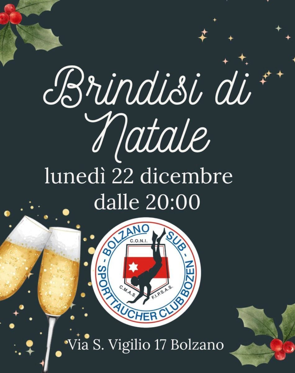 Brindisi di Natale lunedì 22 dicembre dalle 20:00, Via S. Vigilio 17 Bolzano
